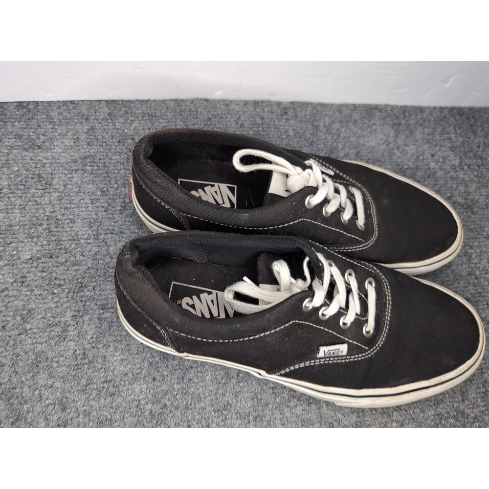 VANS Authentic Black White Canvas Shoes Sneakers Women's Size 9 - Picture 3 of 9